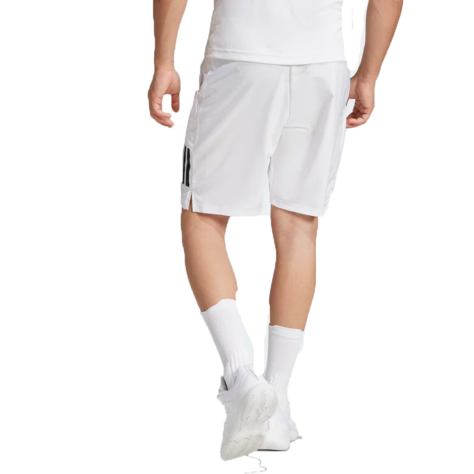 Adidas Men's Club 3 Stripe Shorts White - Image 3