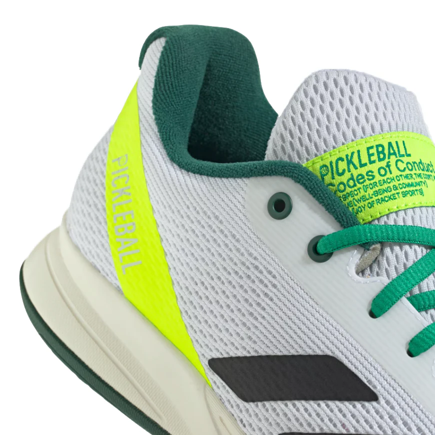 Adidas Men's Courtflash Pickleball Shoes White Collegiate Green - Image 5