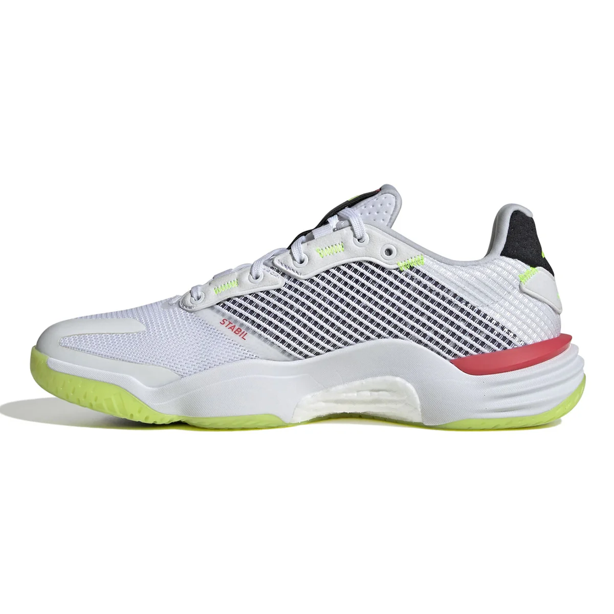 Adidas Men's Stabil 16 Indoor Court Shoes FW25 White Red - Image 3