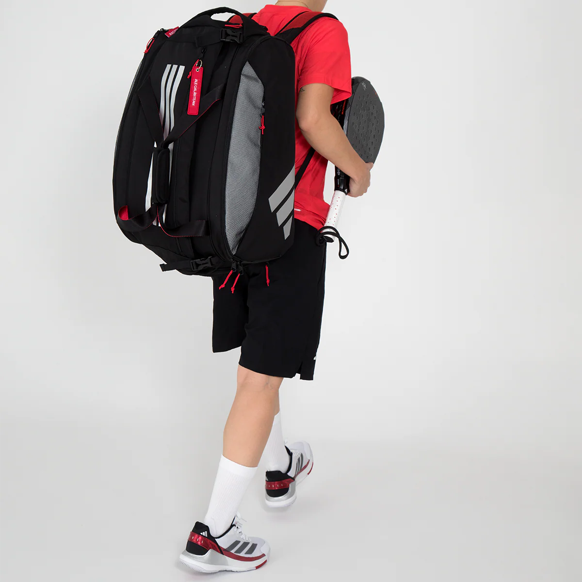 Adidas Multigame 3.4 Padel Racketbag Black Red - Image 10