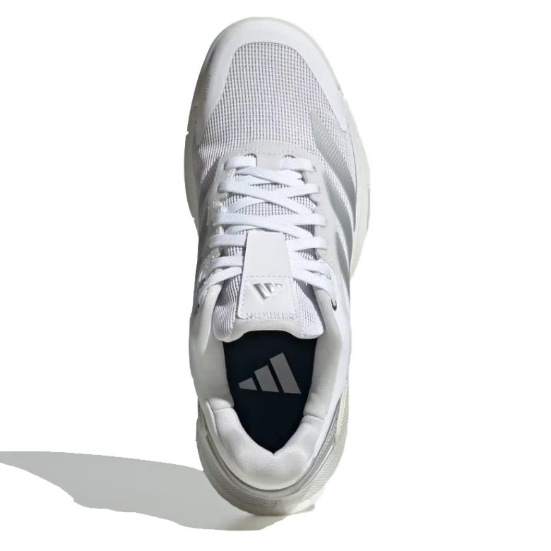 Adidas Women's Crazyquick Boost Padel Shoes White Metallic Silver - Image 4