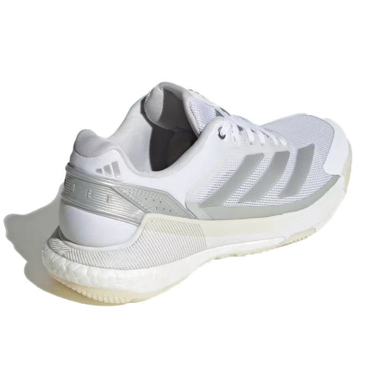 Adidas Women's Crazyquick Boost Padel Shoes White Metallic Silver - Image 6