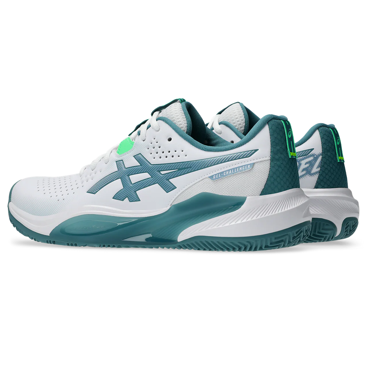 Asics Men's Gel Challenger 15 Padel Shoes White Misty Pine - Image 5
