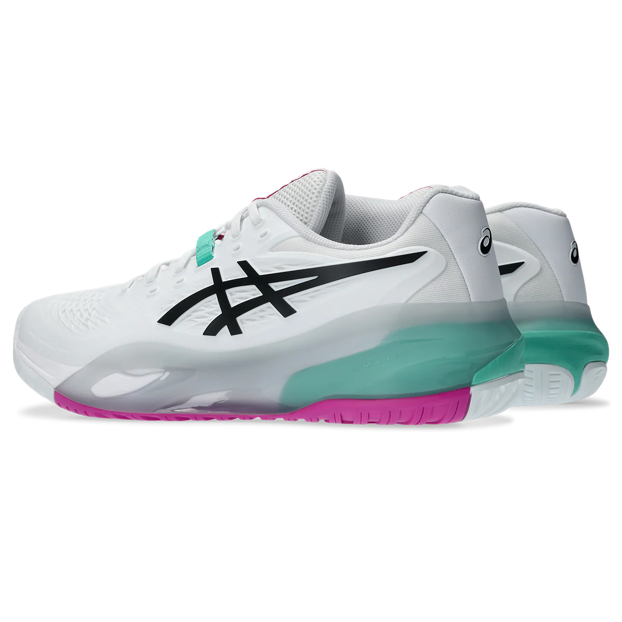 Asics Men's Gel Resolution X Tennis Shoes White Aurora Green - Image 6