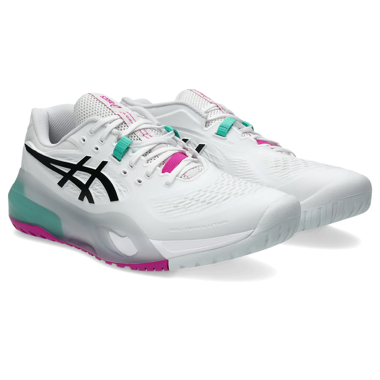 Asics Men's Gel Resolution X Tennis Shoes White Aurora Green - Image 7