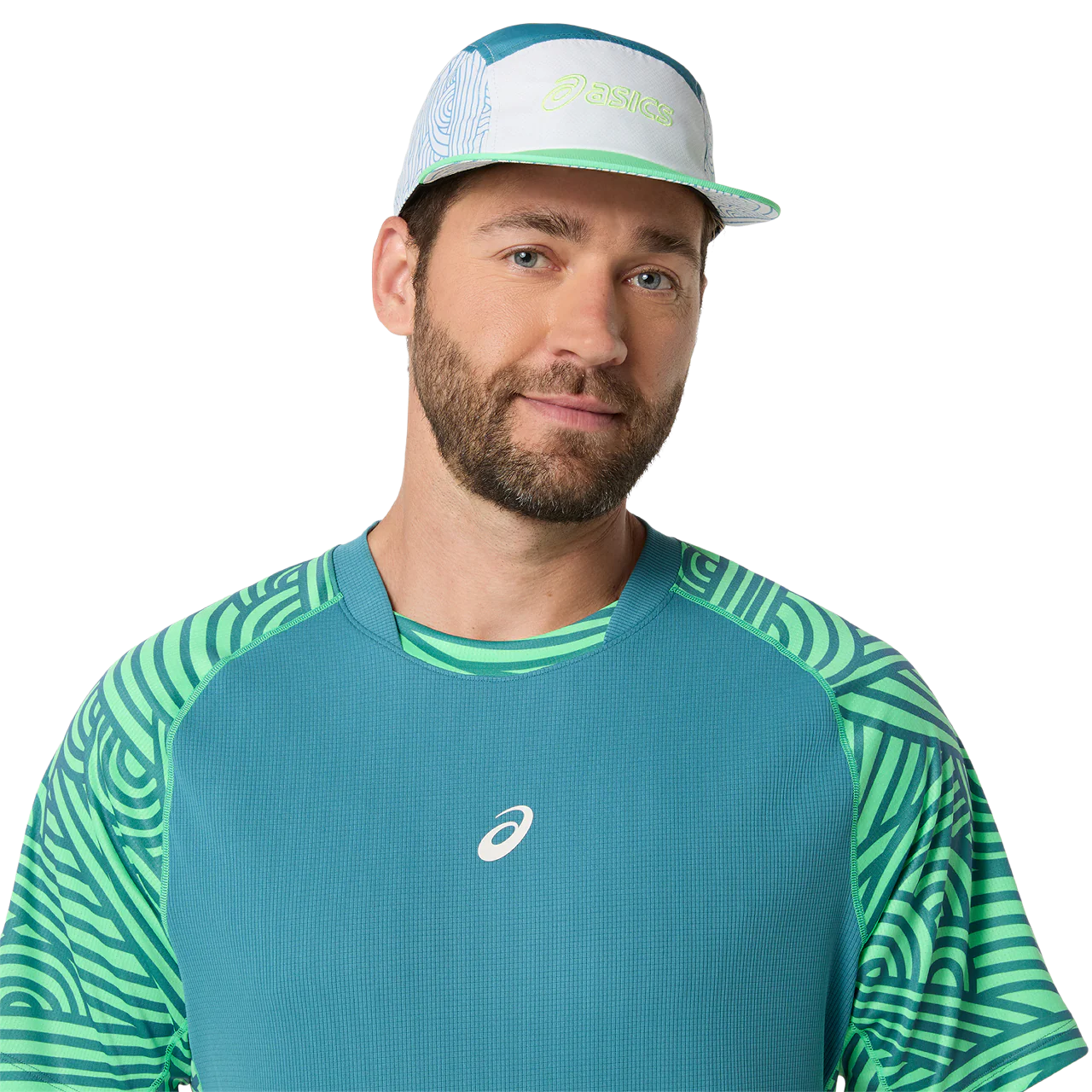 Asics Men's Padel Court All Over Print Top Misty Pine - Image 5