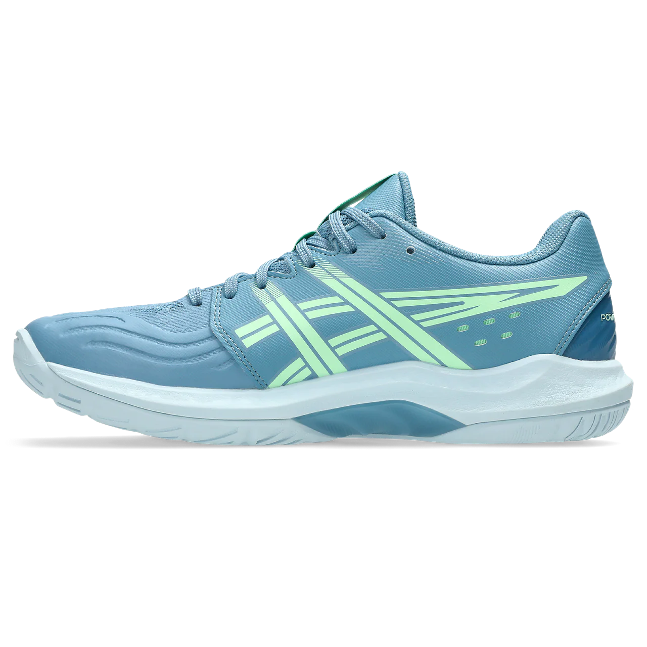 Asics Men's Powerbreak FF Indoor Court Shoes Saba Blue/Menthol - Image 3