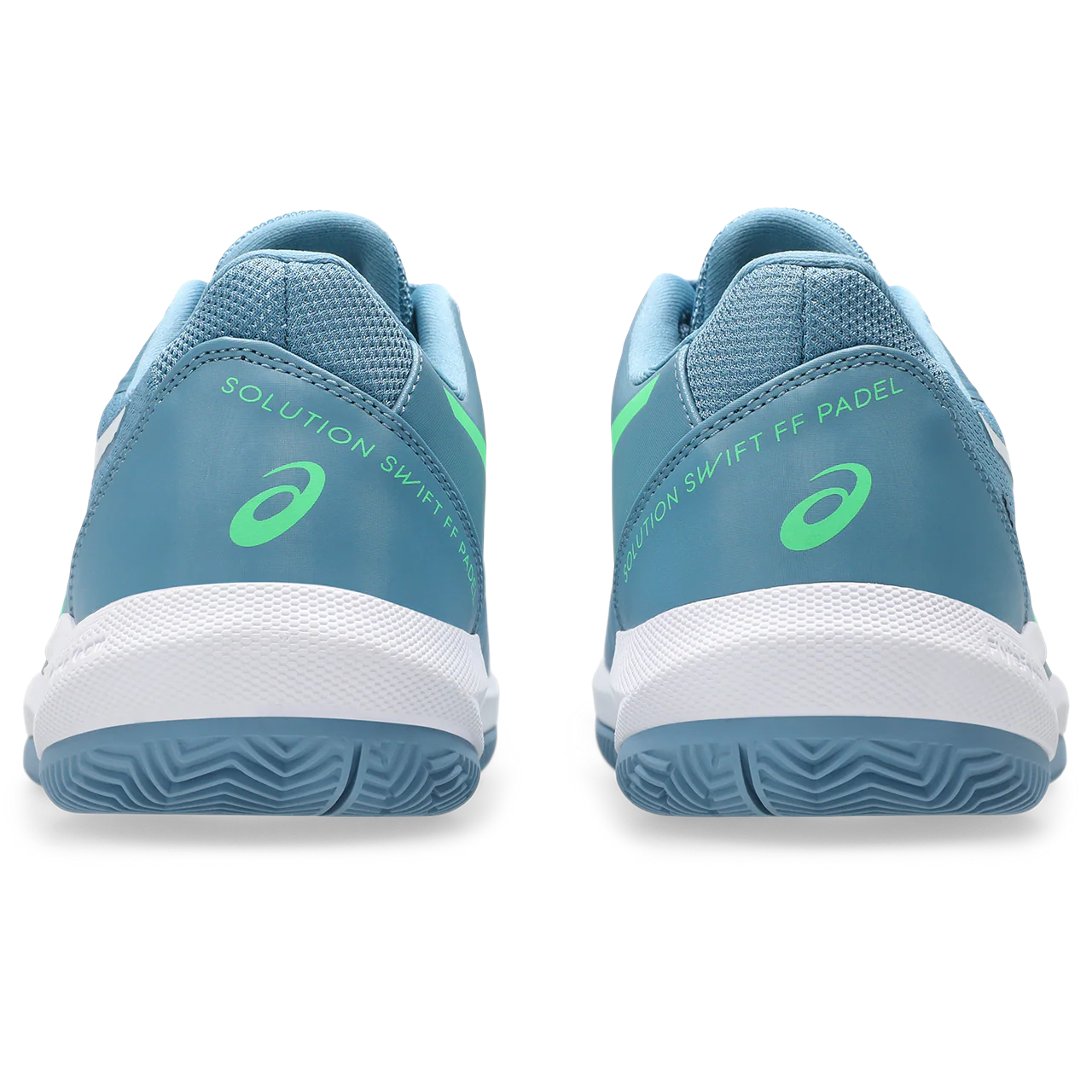 Asics Men's Solution Swift FF 2 Padel Shoes Saba Blue Vital Green - Image 4