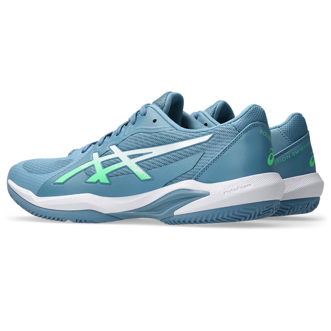 Asics Men's Solution Swift FF 2 Padel Shoes Saba Blue Vital Green - Image 5