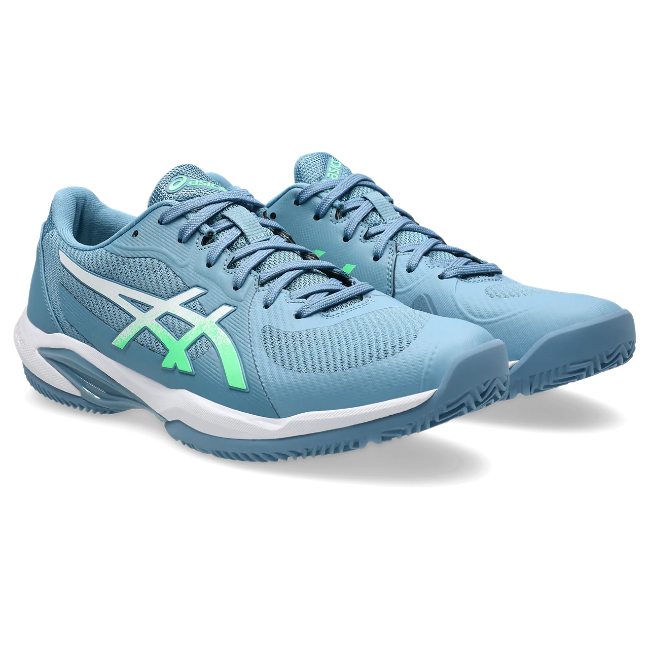 Asics Men's Solution Swift FF 2 Padel Shoes Saba Blue Vital Green - Image 6