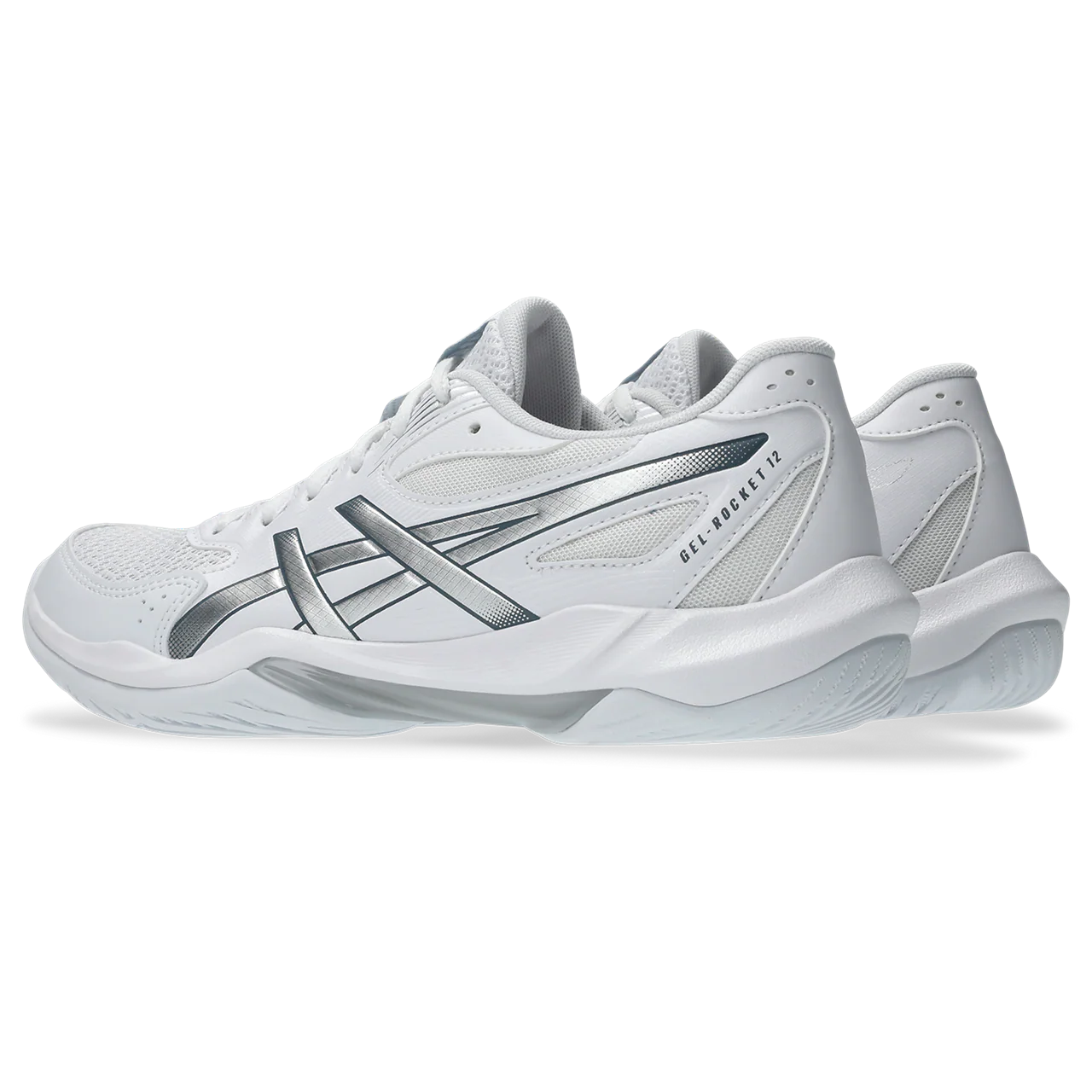 Asics Women's Gel Rocket 12 Indoor Court Shoes AW25 White Pure Silver - Image 5