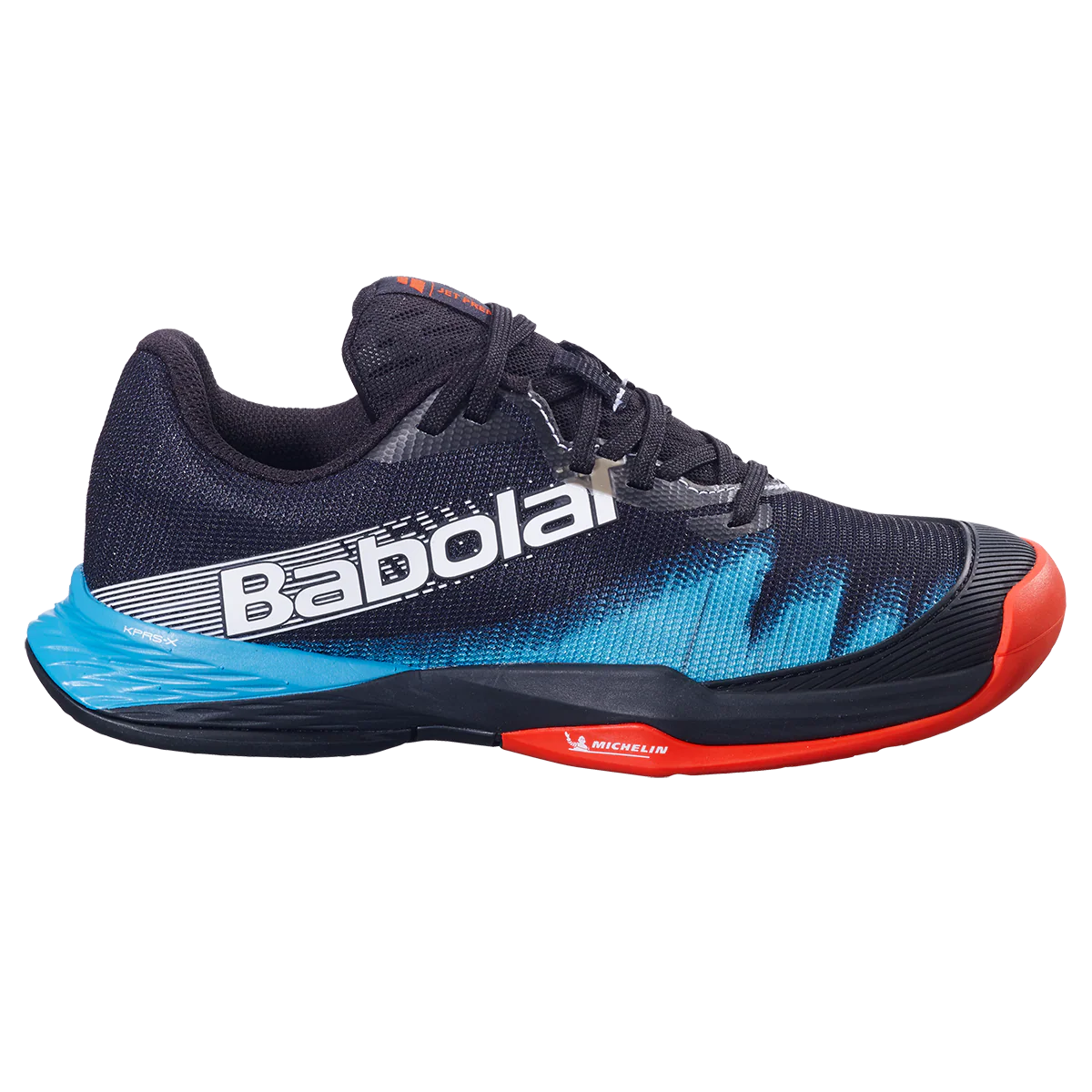 Babolat Junior Jet Premura 2 Padel Shoes Black Tomato Red