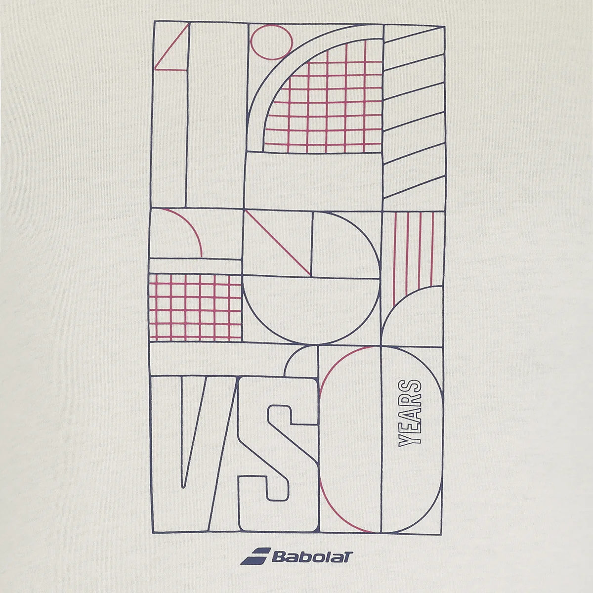 Babolat Men's 150Years Cotton Tee Cannoli Cream - Image 4