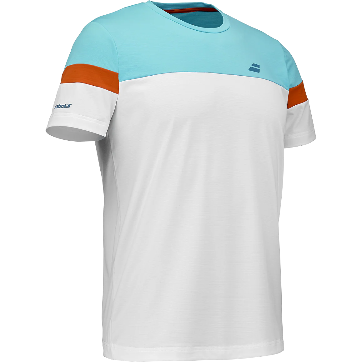 Babolat Men's Crew Neck Tee White/Blue - Image 3