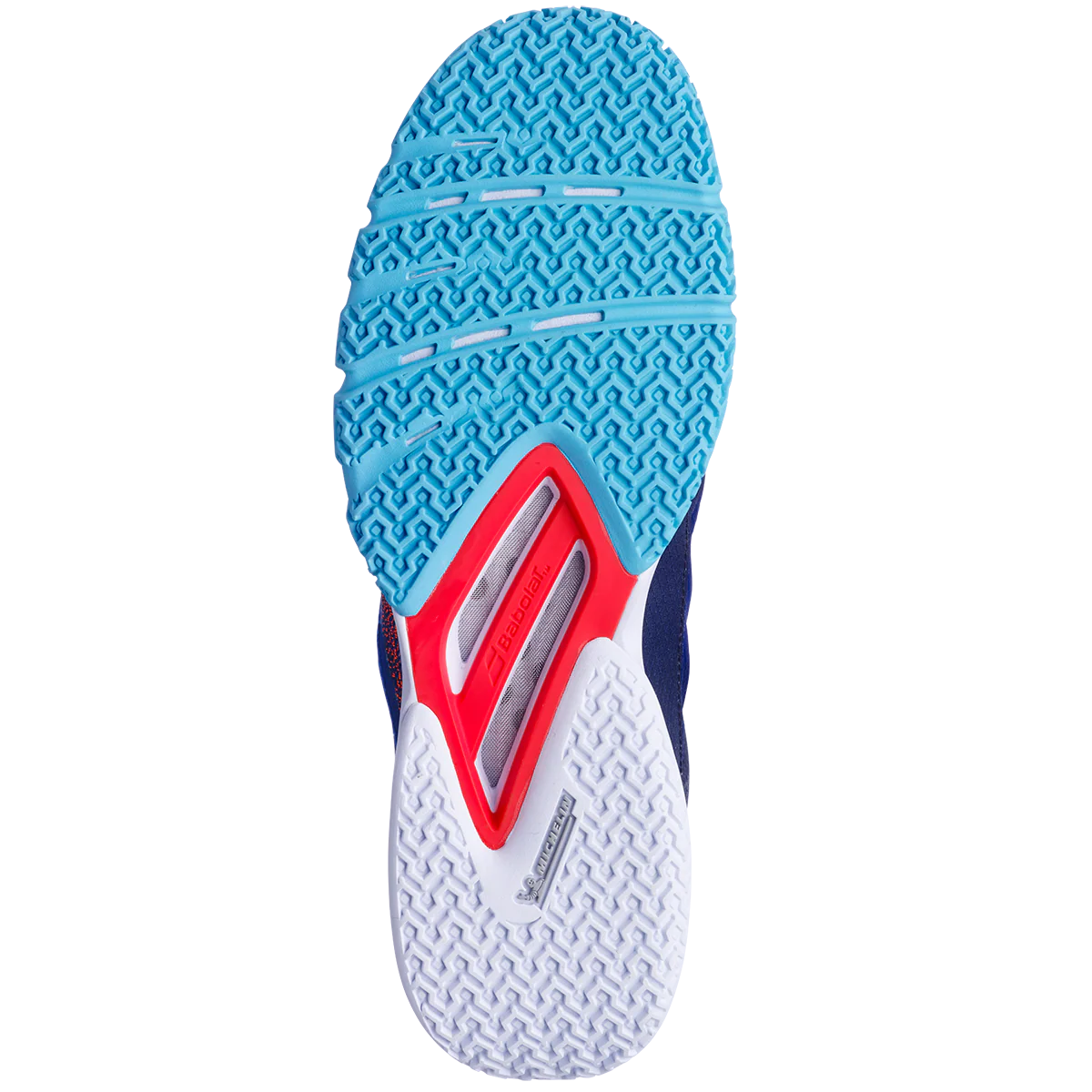 Babolat Men's Jet Premura 2 Padel Shoes Blue Poppy Red - Image 2