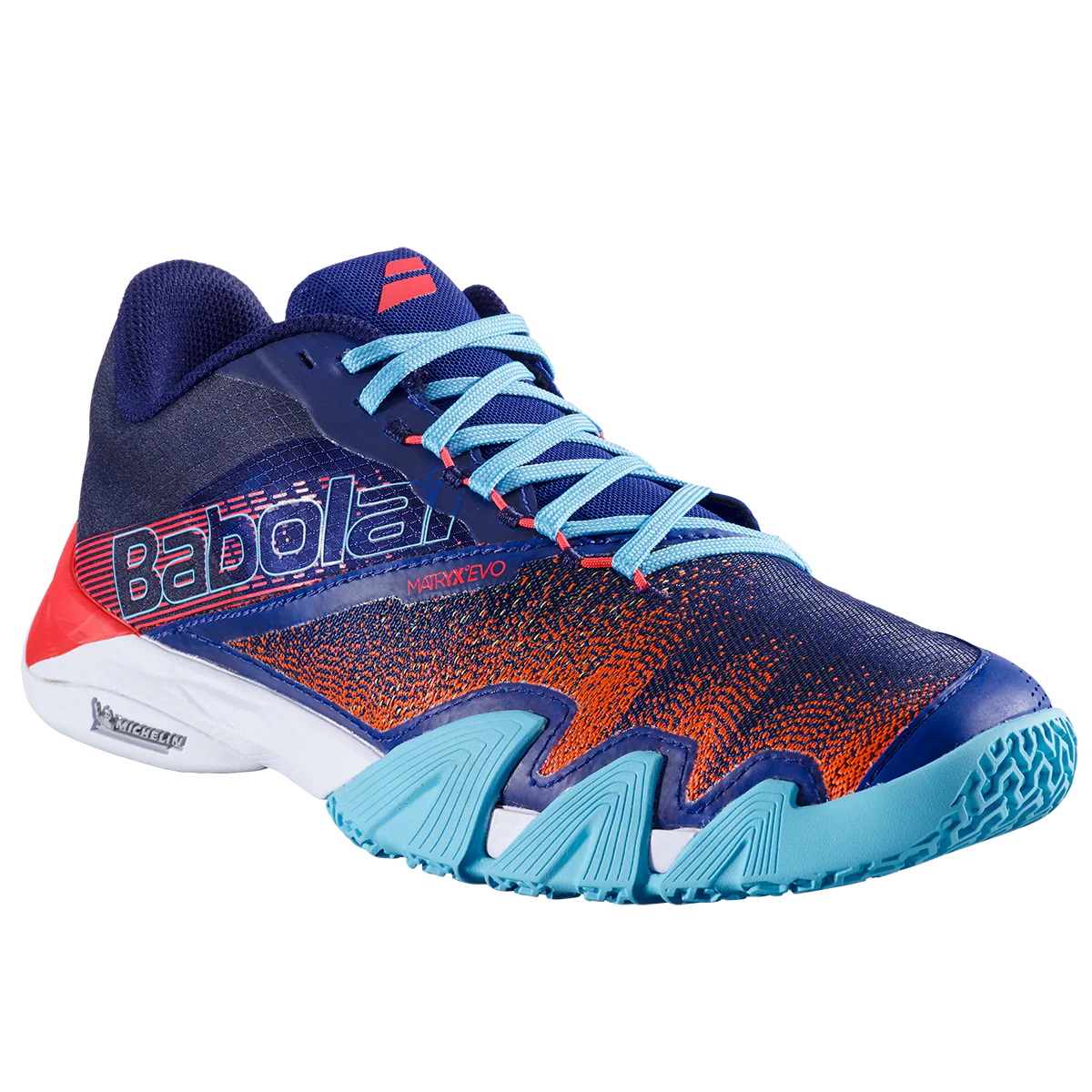 Babolat Men's Jet Premura 2 Padel Shoes Blue Poppy Red - Image 5