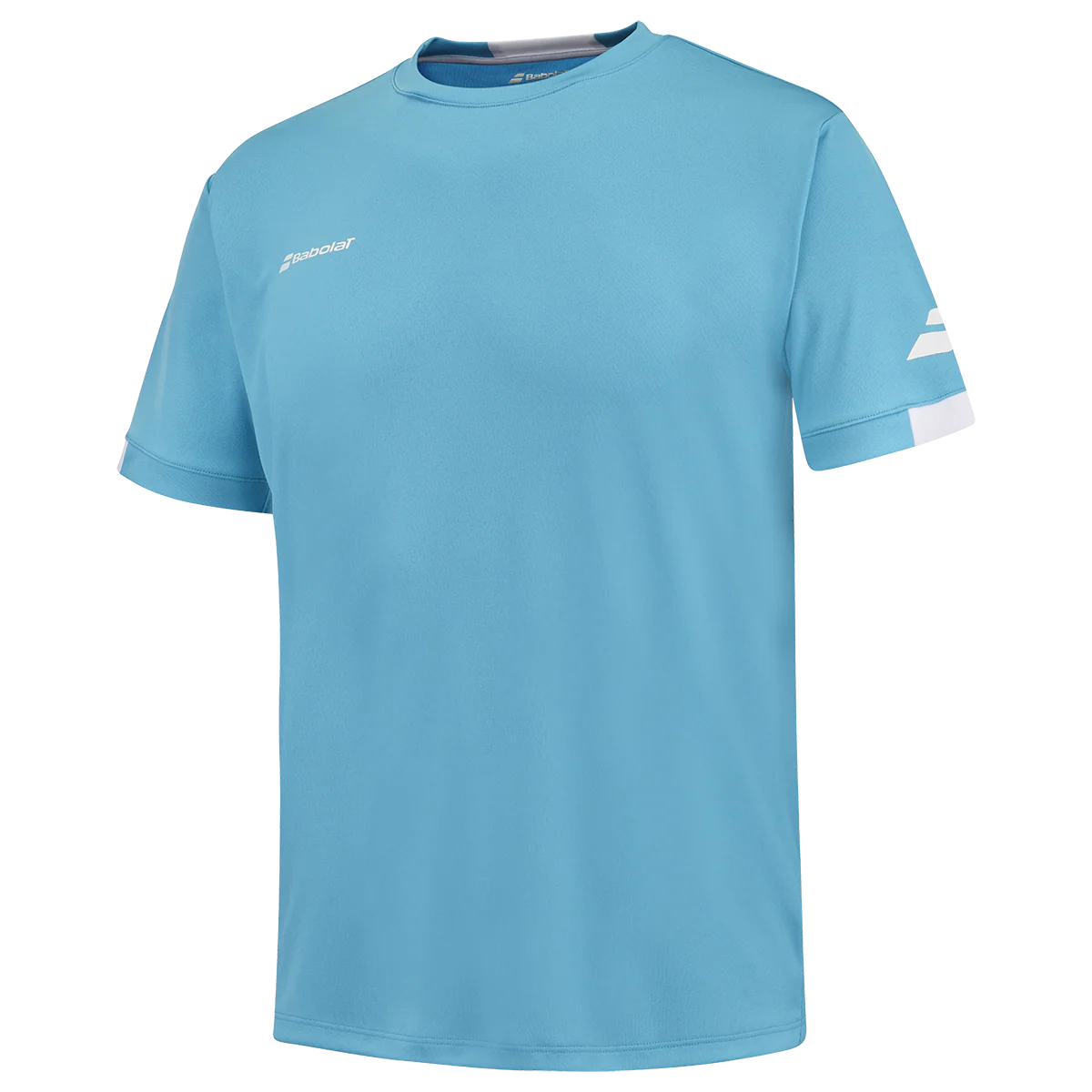 Babolat Men's Play Crew Neck Tee Cyan Blue - Image 2