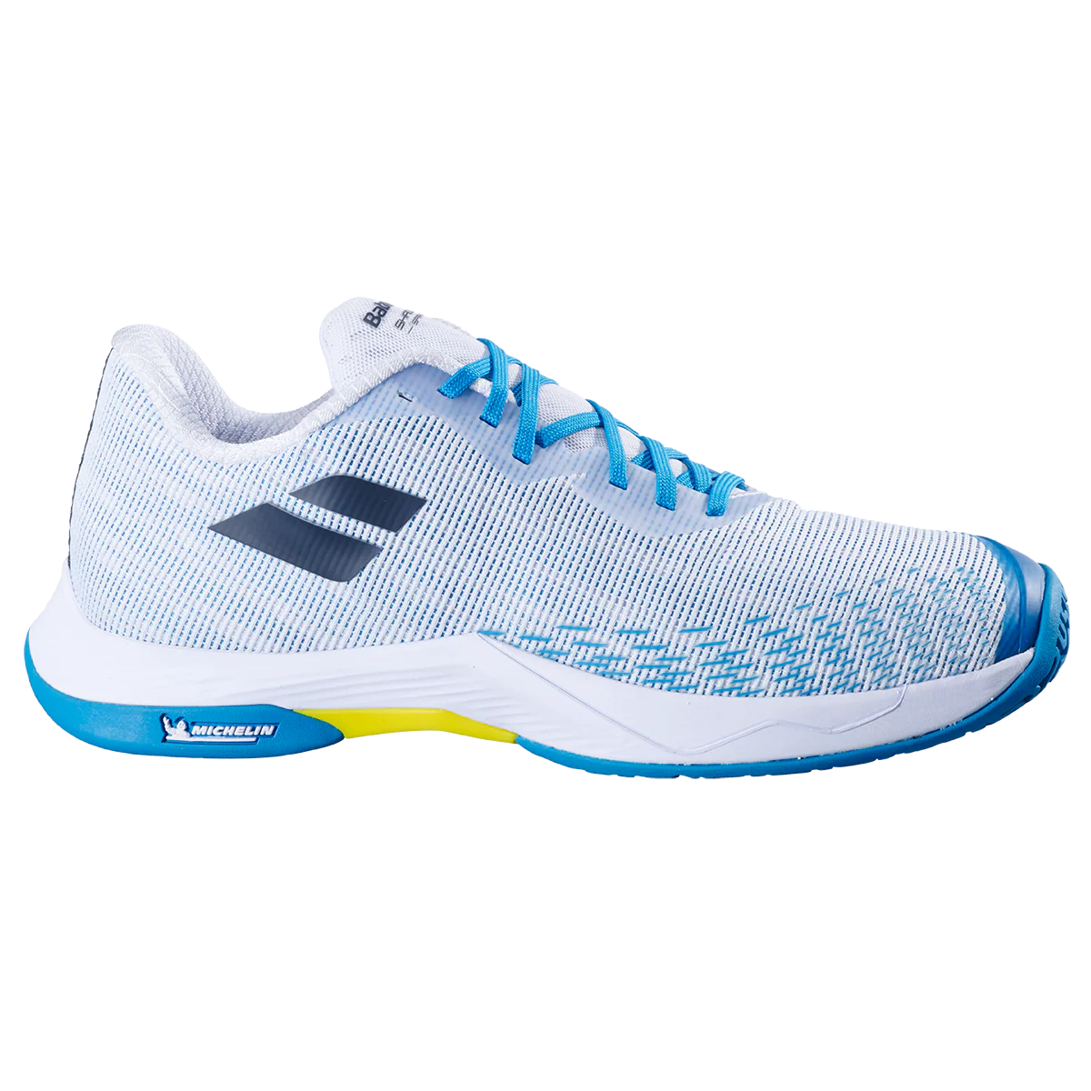 Babolat Men's Shadow Spirit 2 Indoor Court Shoes White Algier Blue