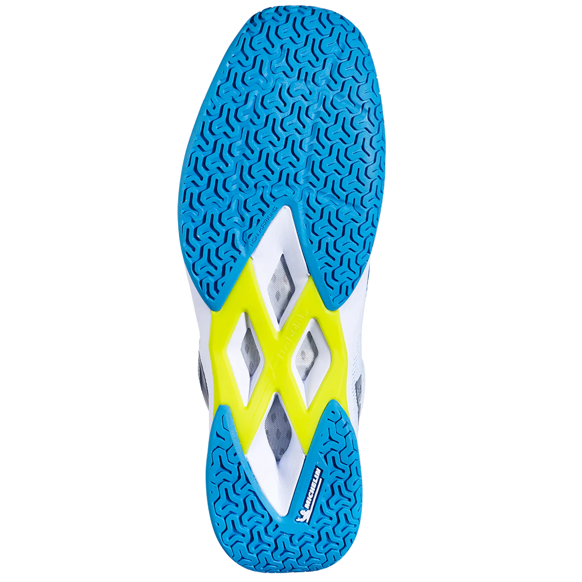 Babolat Men's Shadow Spirit 2 Indoor Court Shoes White Algier Blue - Image 2