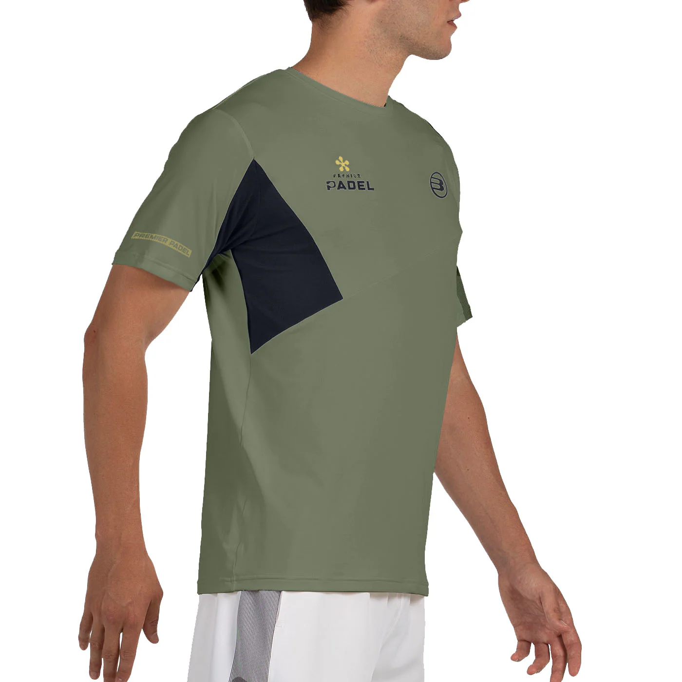 Bullpadel Men's Pocate Premier Padel T-Shirt Khaki - Image 4
