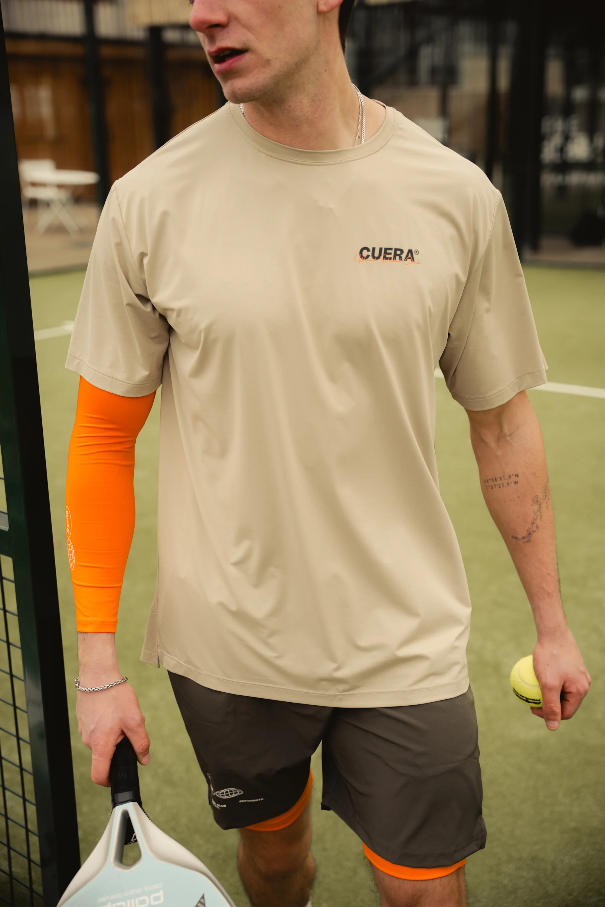 Cuera Men's Active Light Weight T-Shirt Sand - Image 3