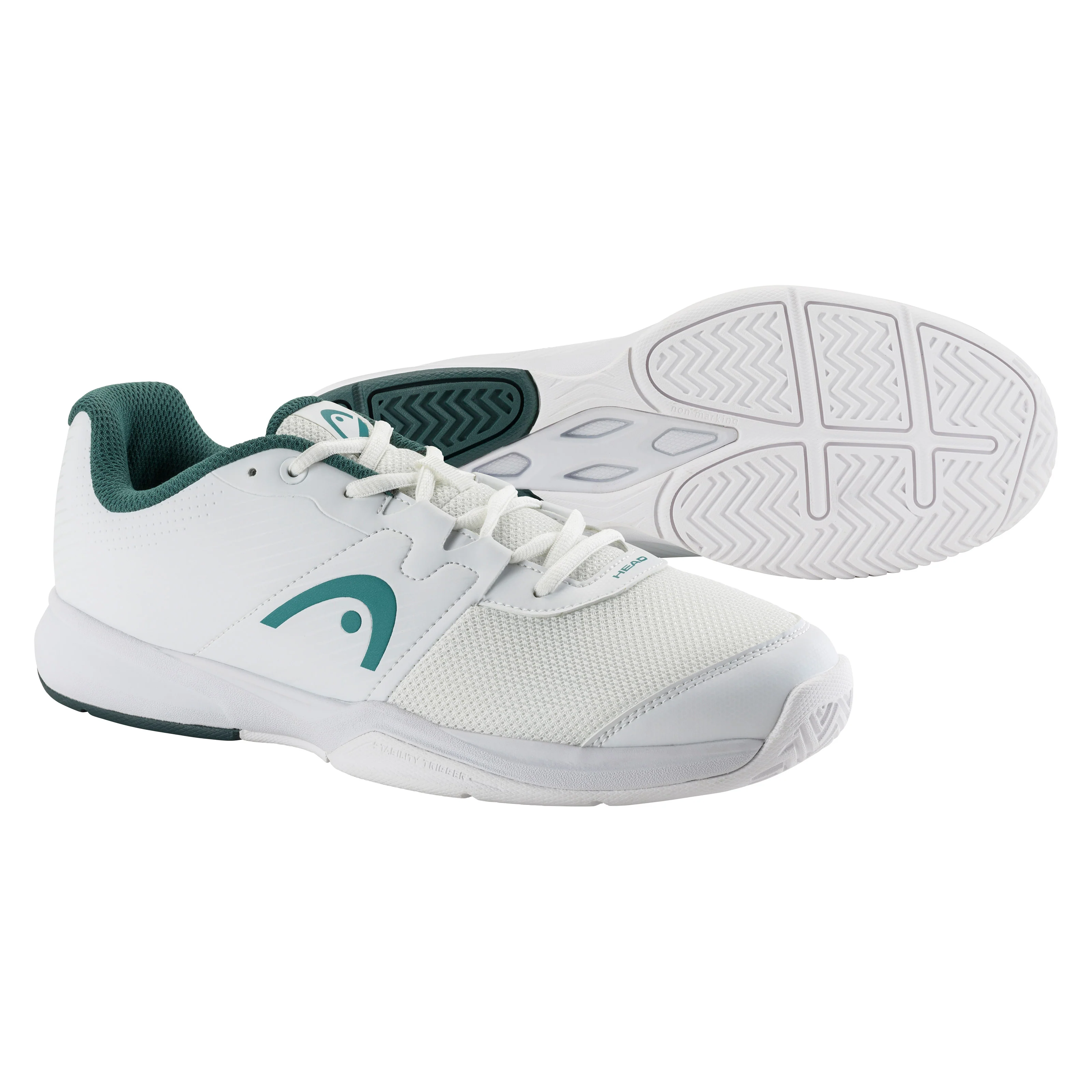 HEAD Men's Revolt Court Tennis Shoes White Pine Green - Image 5