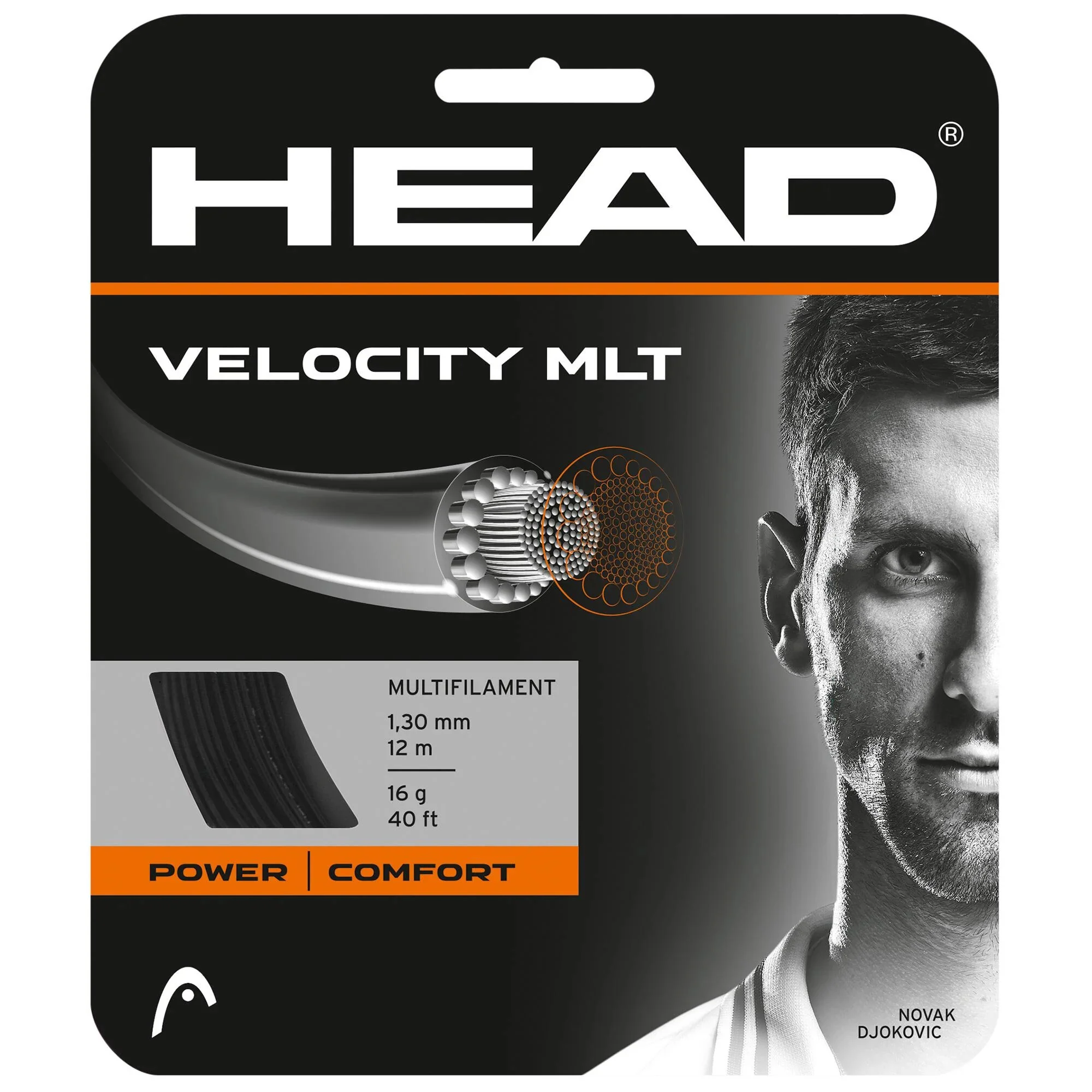 HEAD Velocity MLT Tennis String 1.30 Black Set - Image 2