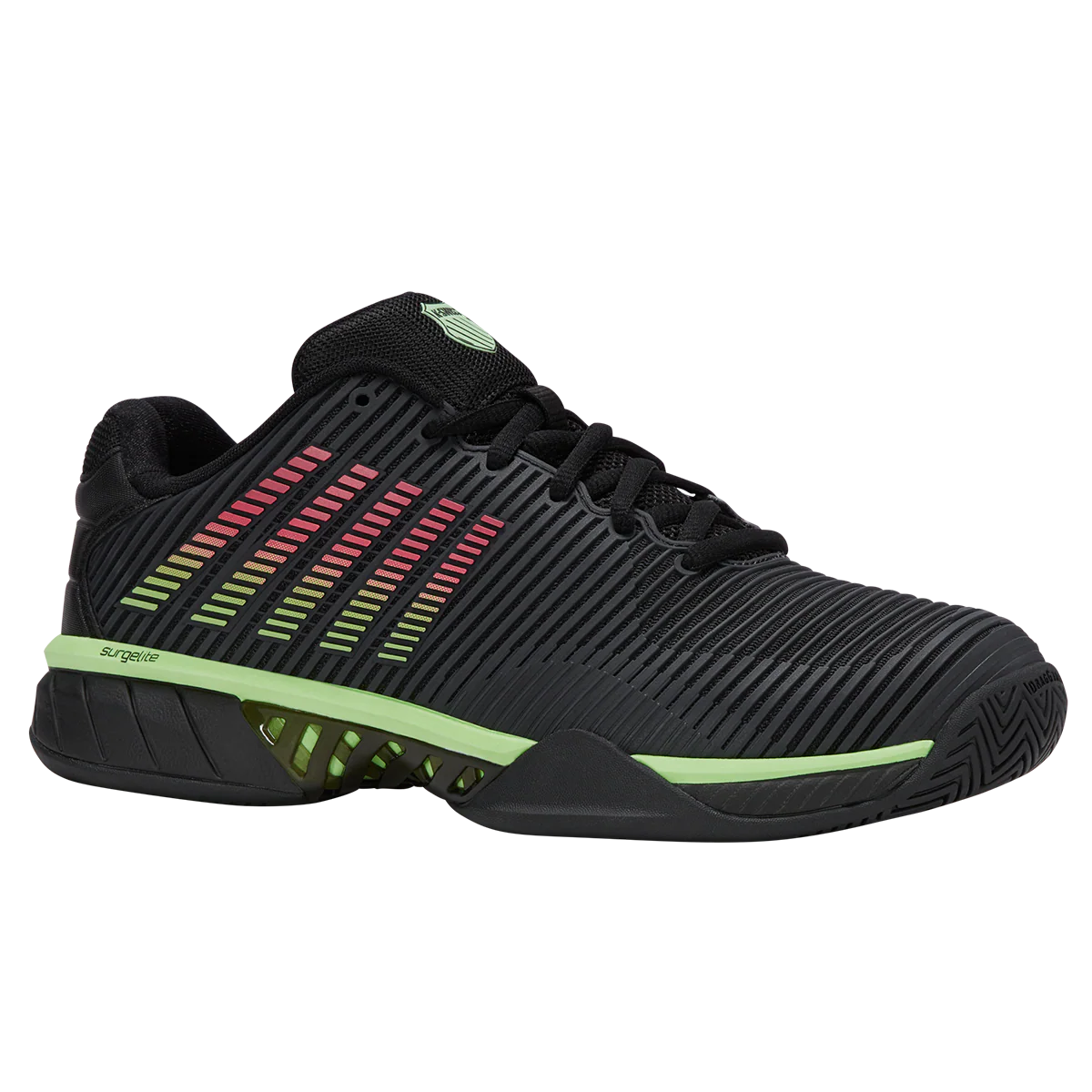 K-Swiss Men's Hypercourt Express 2 Tennis Shoe Black Green - Image 4