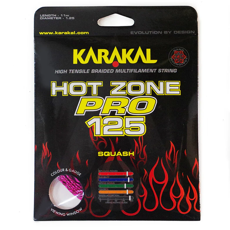 Karakal Hot Zone Pro 125 Squash String Set - Image 2