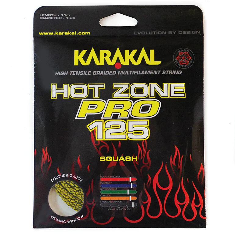 Karakal Hot Zone Pro 125 Squash String Set - Image 3