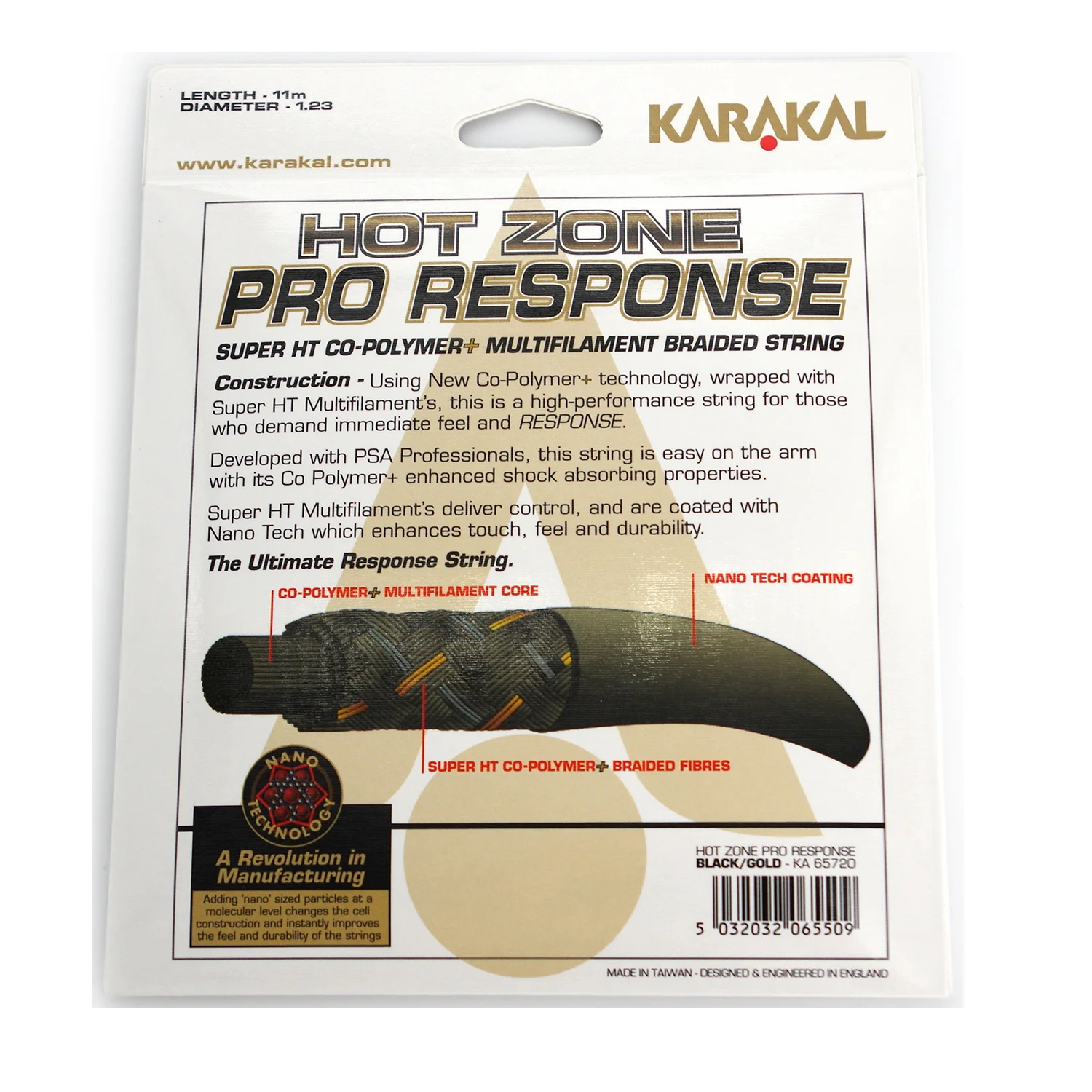 Karakal Hot Zone Response Squash String Set - Image 2
