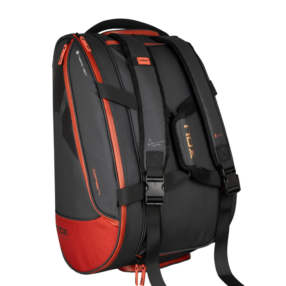 Nox Luxury Open Series Padel Bag Black Red - Image 4