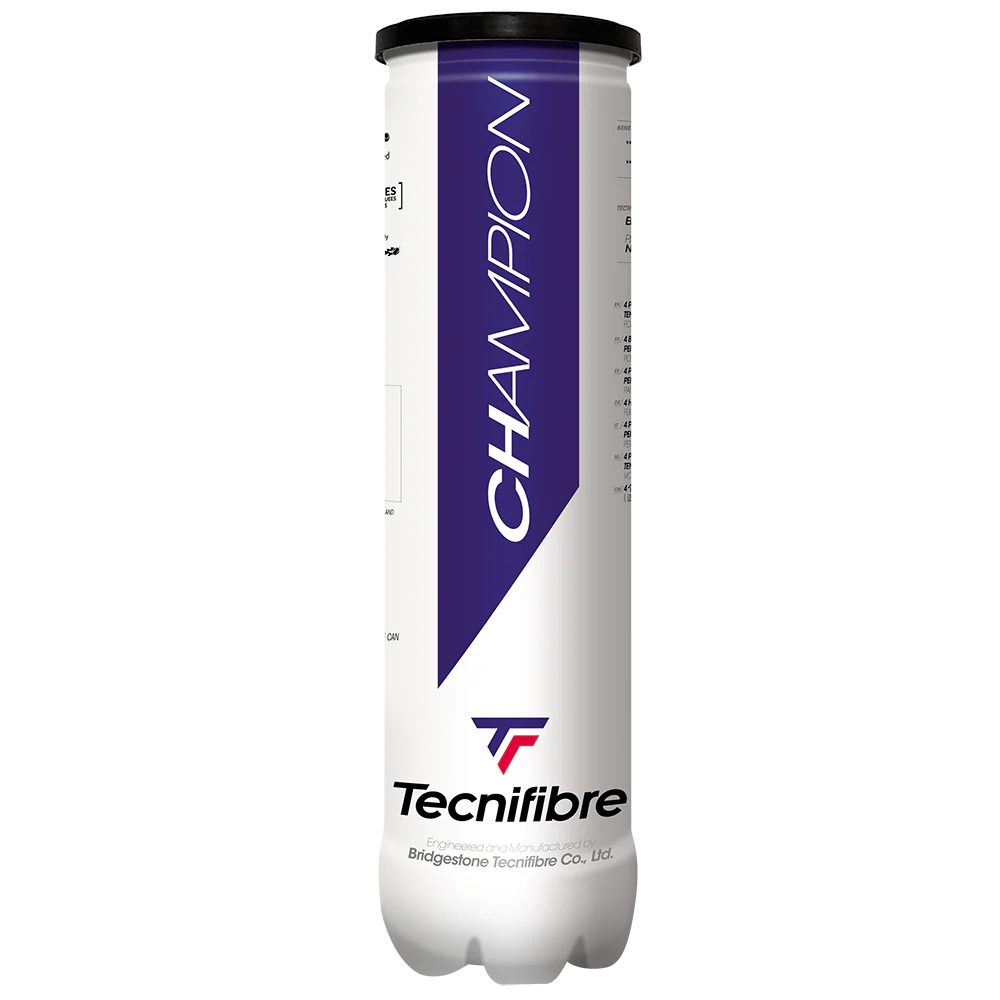 Tecnifibre Champion Tennis Ball - 4 Ball Tube