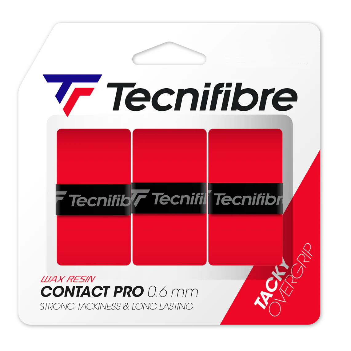 Tecnifibre Contact Pro Overgrip Red - Pack of 3