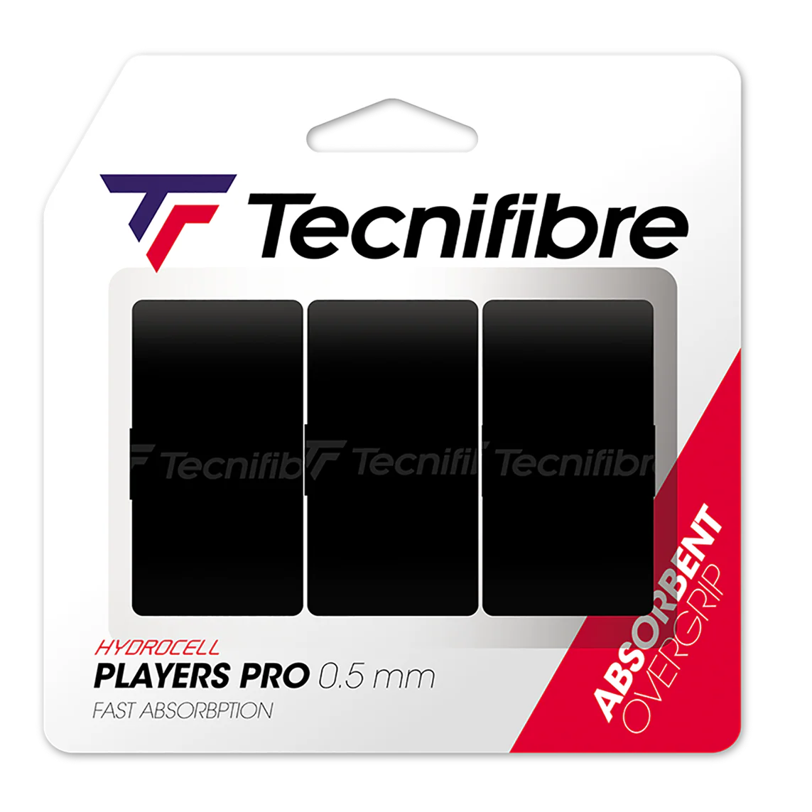 Tecnifibre Pro Players Overgrip Black - Pack of 3