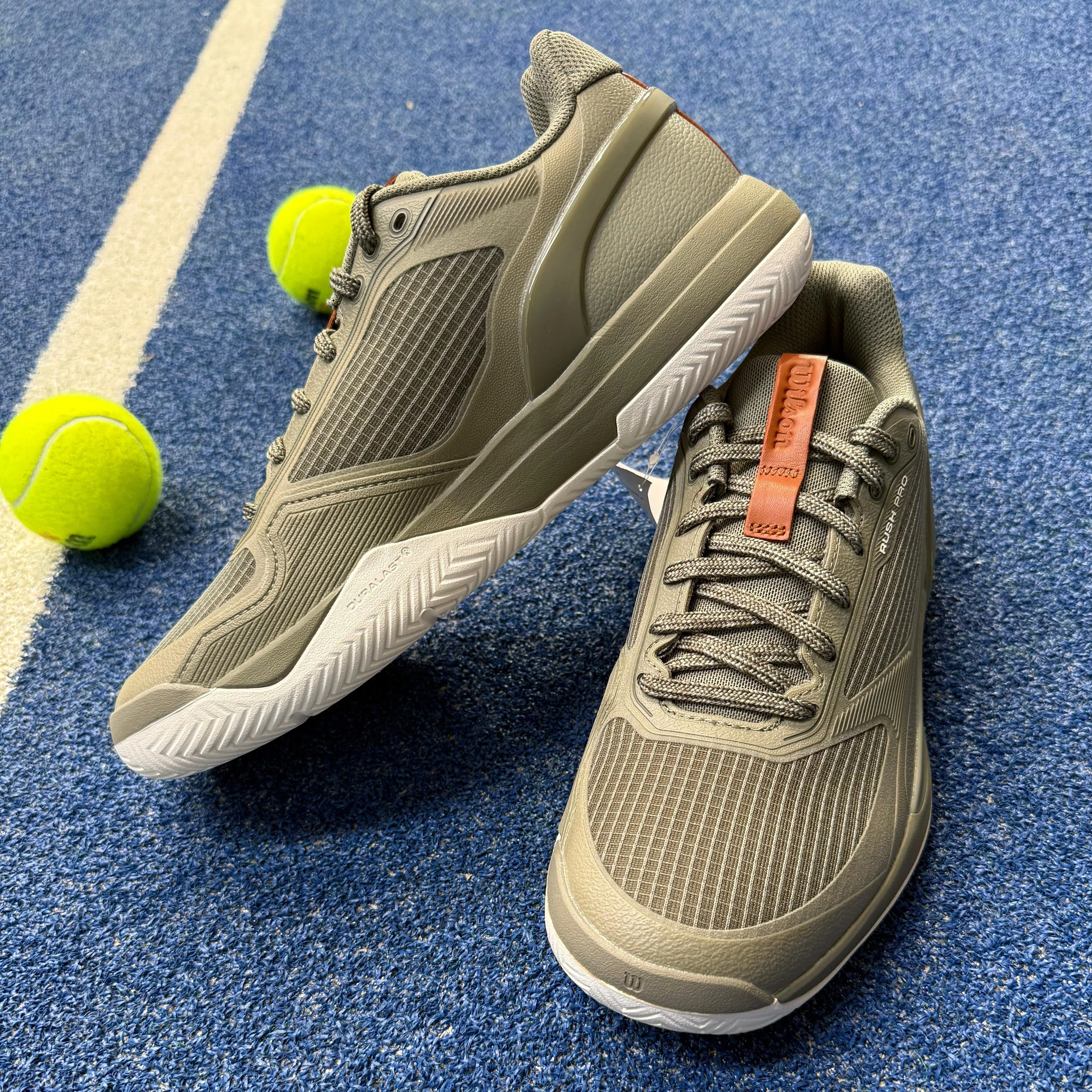 Wilson Men's Rush Pro 5 DST Tennis Shoes Vetiver/Tofu/Caramel - Image 2