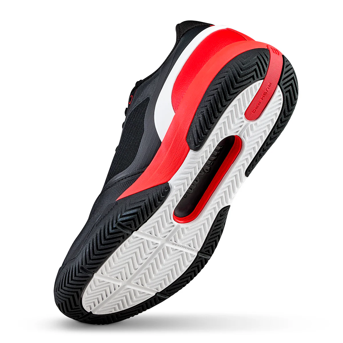 Wilson Men's Rush Pro 5 Tennis Shoes Black/Red/White - Image 5