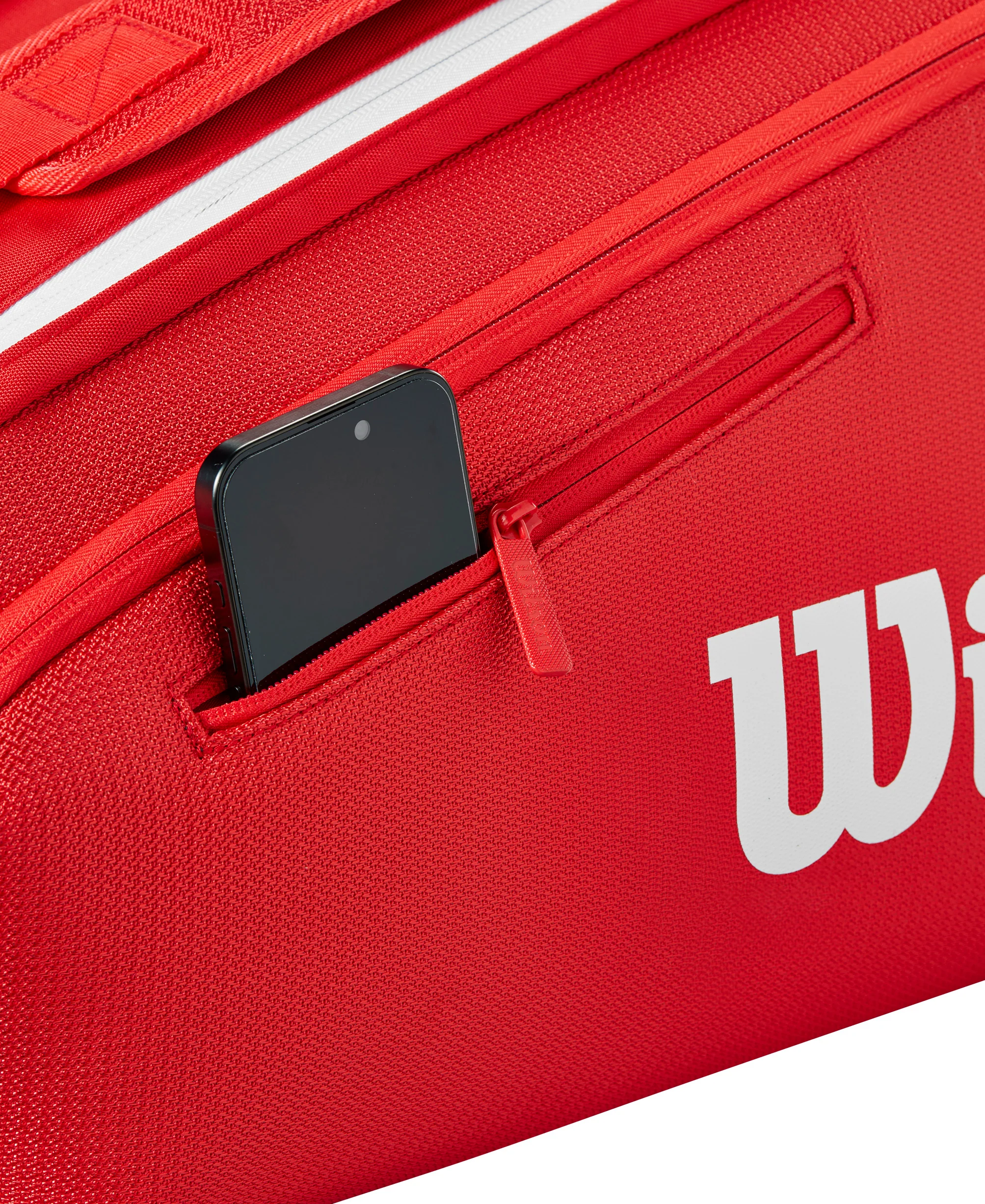 Wilson Super Tour 9 Racket Bag 2025 Red - Image 5