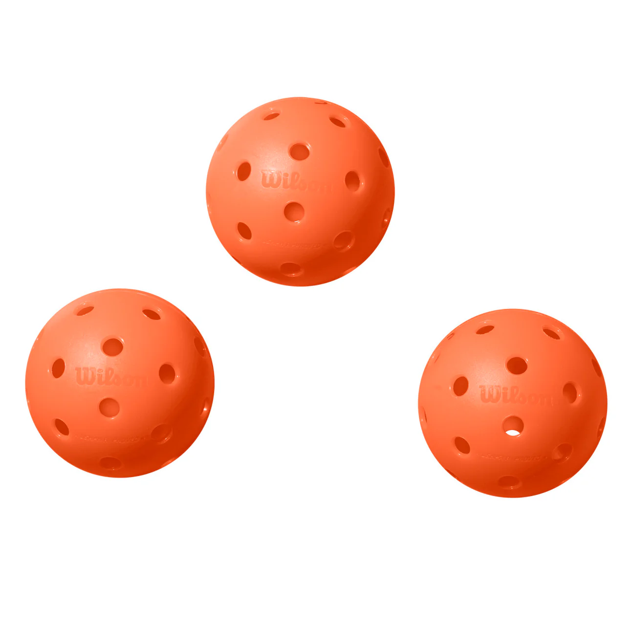 Wilson Tru 32 Indoor Pickleball Balls - 3 Pack Orange - Image 2